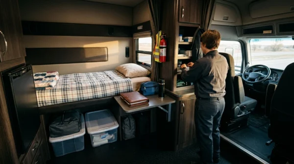semi truck storage hacks